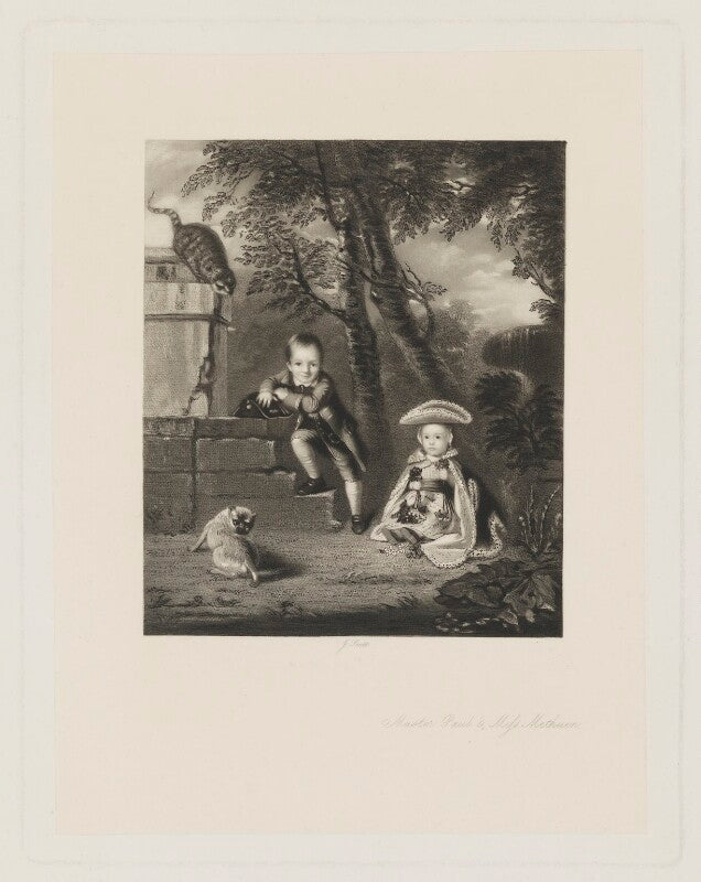 'master paul & miss methuen' (paul cobb methuen; christian irby (née methuen), lady boston) npg d38385
