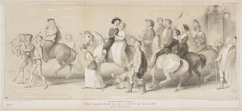 Stothard's admired picture of "the procession of the flitch of bacon". somewhat metamorphosed! npg d41603