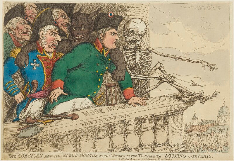 'the corsican and his blood hounds at the window of the thuilleries looking over paris' (napoléon bonaparte) npg d15894