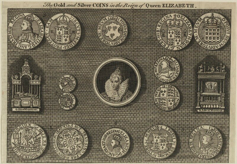 The gold and silver coins in the reign of queen elizabeth npg d25043