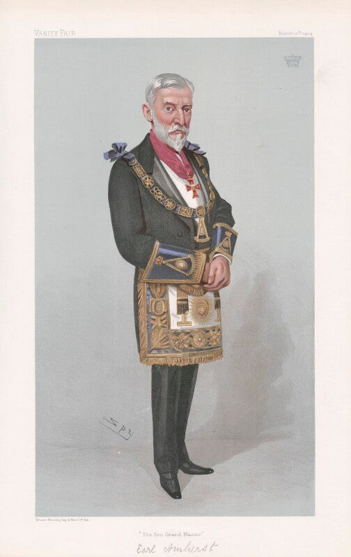 William archer amherst, 3rd earl amherst ('statesmen. no. 765. "the pro grand master"') npg d45213