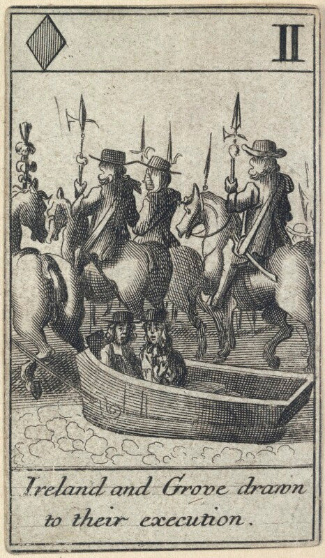 'ireland and grove drawn to their execution' (william ireland (william ironmonger); john grove) npg d23011(l)