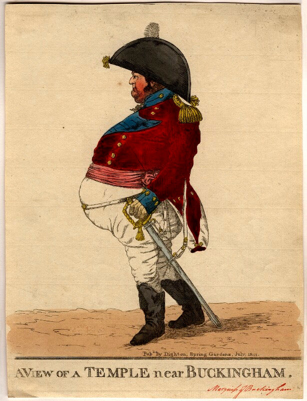 'a view of a temple near buckingham' npg d6979