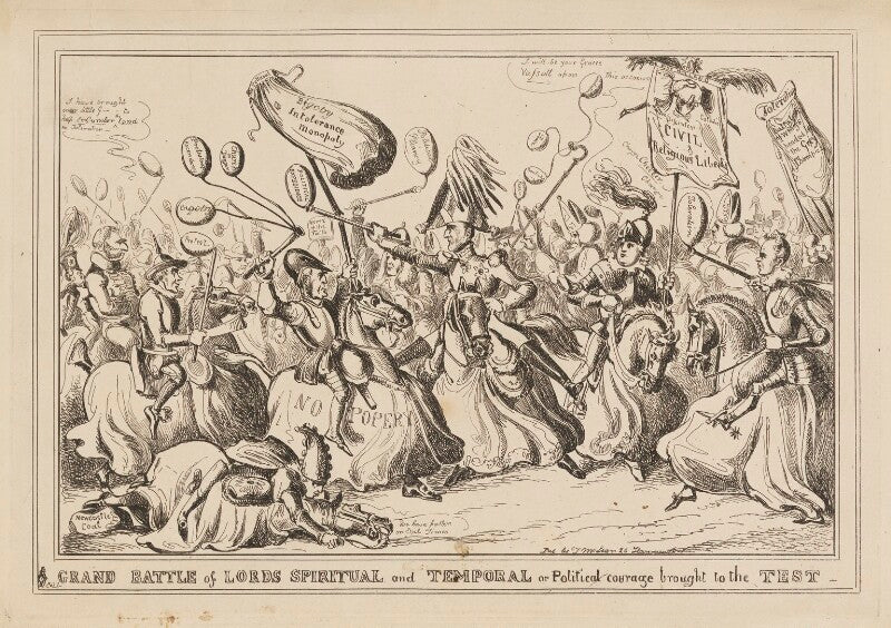 Grand battle of lords spiritual and temporal or political courage brought to the test npg d46067