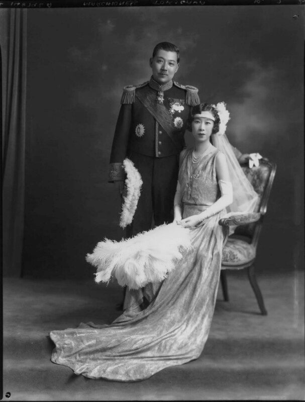 Probably marquis yorisade tokugawa; probably marchioness tokugawa npg x70502