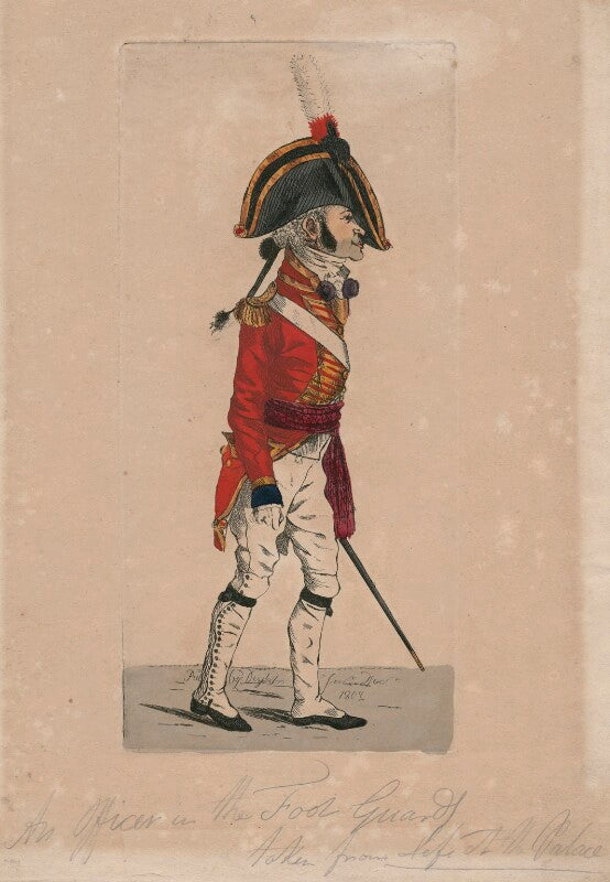 An officer of the foot guards, taken from life at the palace npg d47069
