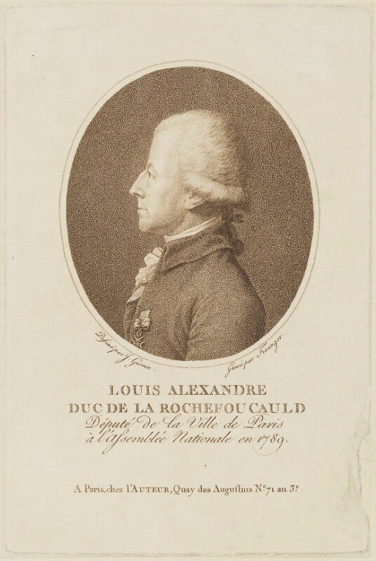 Louis alexandre, duc de la rochefoucauld d'enville npg d15385