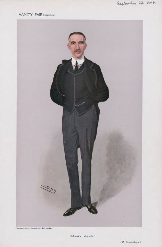 Sir charles bright ('men of the day. no. 1137. "submarine telegraphs"') npg d45451