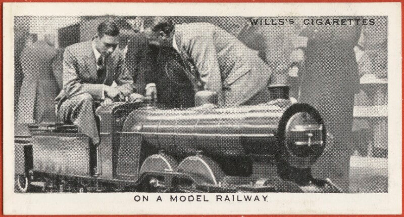 'on a model railway' (king george vi; unknown man) npg d47284