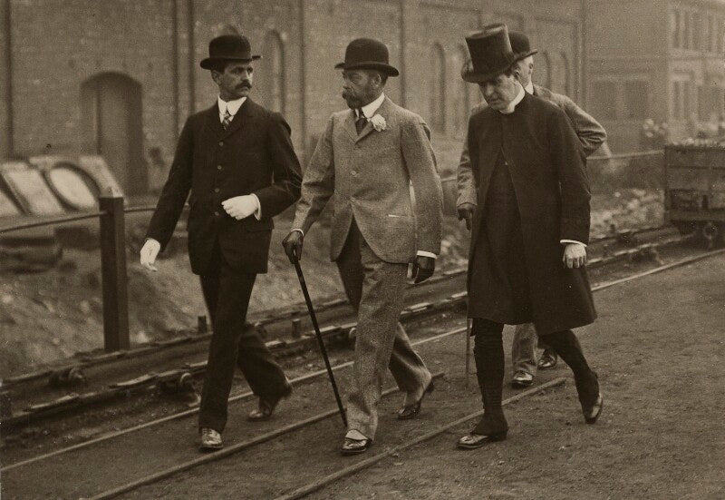 King george v walking to silverwood colliery npg x134968