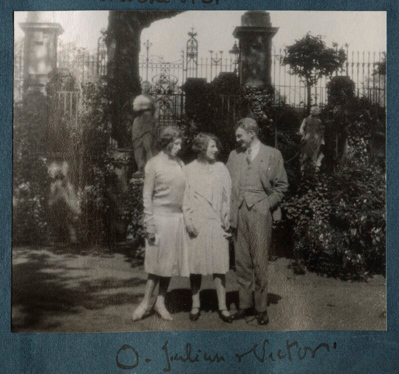 Lady ottoline morrell; julian vinogradoff (née morrell); sir victor martin reeves goodman npg ax142976