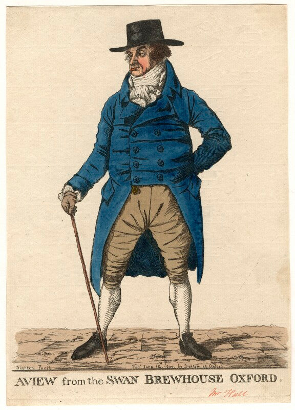 Squire hall ('a view from the swan brewhouse, oxford') npg d13427