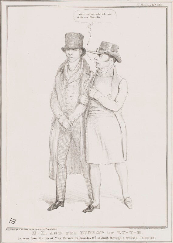 H.b. and the bishop of ex t r (henry brougham, 1st baron brougham and vaux; henry phillpotts) npg d41323