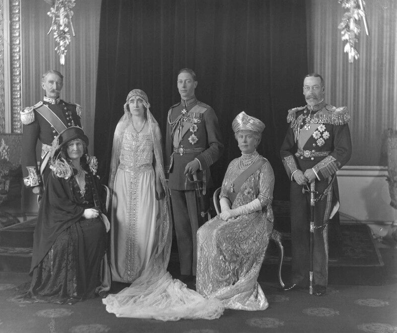 The wedding of king george vi and queen elizabeth, the queen mother npg x95768