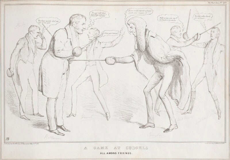 A game at cudgels all among friends npg d41198