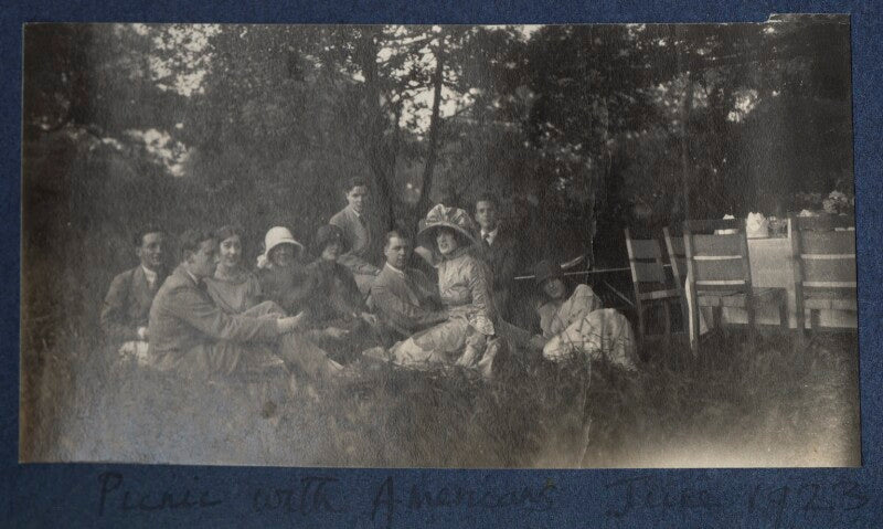 Picnic with americans' (lady ottoline morrell; julian vinogradoff (née morrell)) npg ax141643