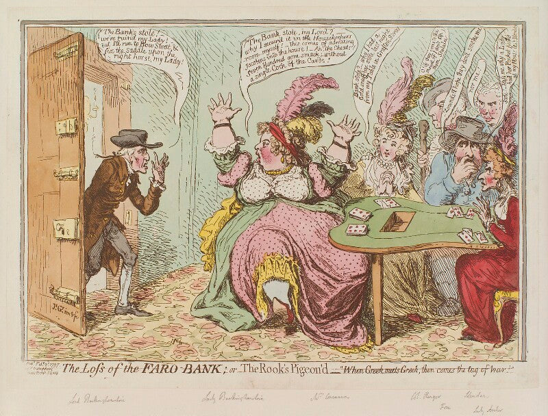 'the loss of the faro bank; or the rook's pigeon'd' npg d12595