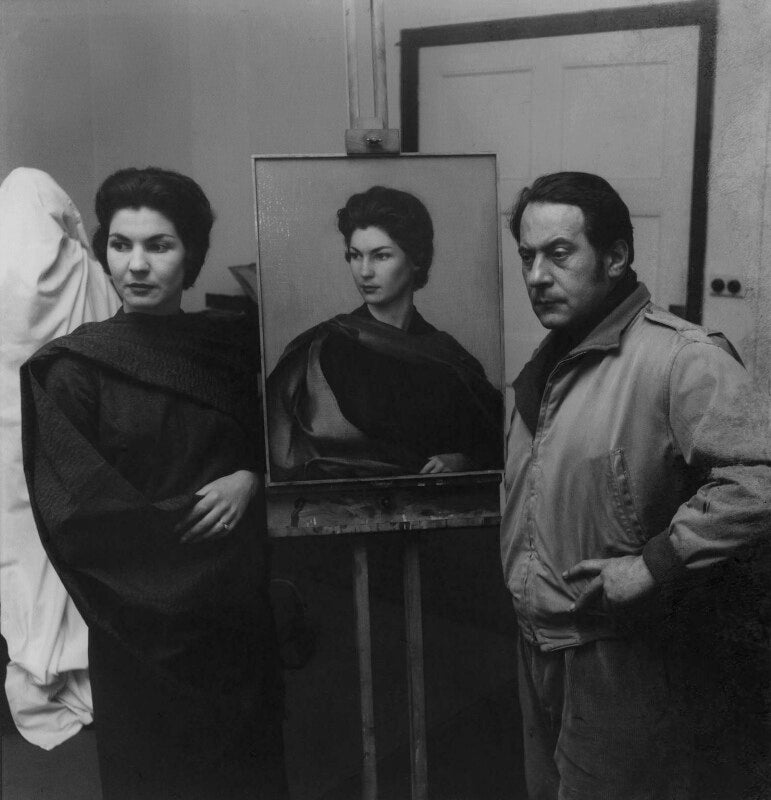 Pietro annigoni and an unknown woman npg x195105