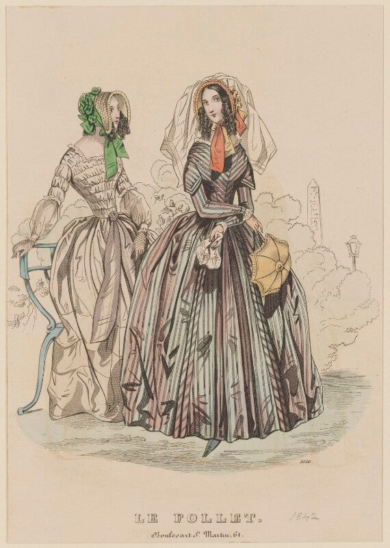 Promenade and carriage dress, july 1842 npg d47899