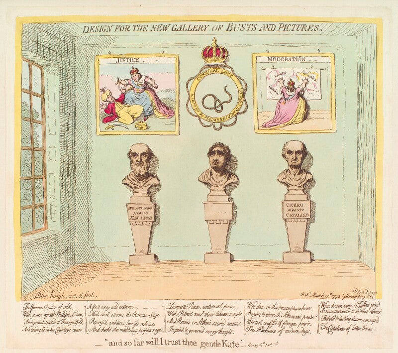 Charles james fox ('design for the new gallery of busts and pictures') npg d12443