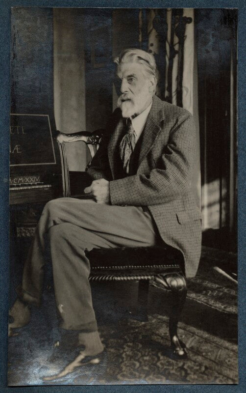 'robert bridges with a clavichord given him for his 80th birthday' npg ax142018