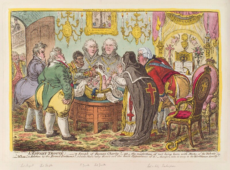 'l'enfant trouvé: a sample of roman charity! or the misfortune of not being born with marks of "the talents"!' npg d12909