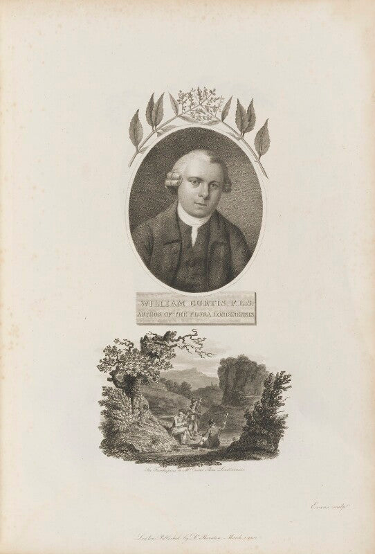 William curtis with 'the frontispiece to mr curtis' flora londinensis' npg d34348