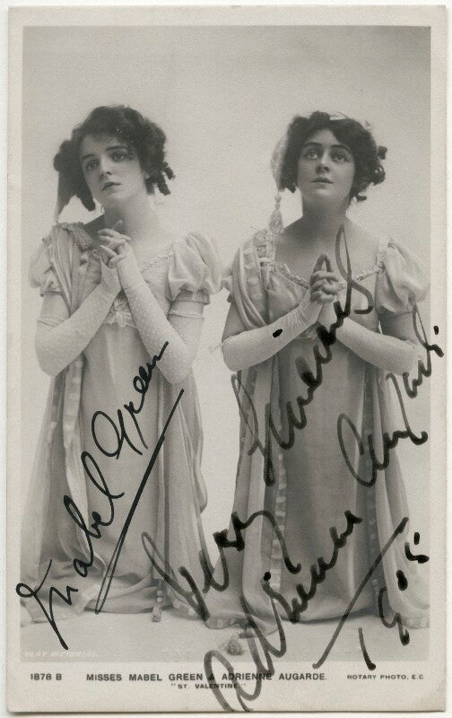 Mabel green (mabel gladys coomber) as marie blanche; adrienne augarde as blanche marie in 'the little michus' npg x36067