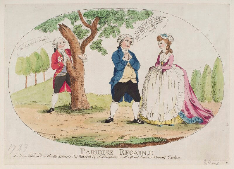'paridise regain'd' (king george iv; charles james fox; mary robinson (née darby)) npg d12329