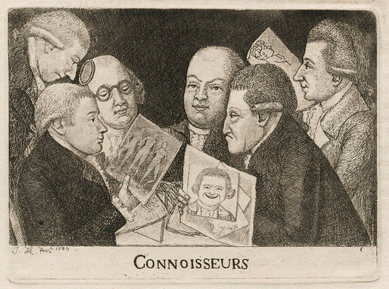 Connoisseurs (william scott; james sibbald; george fairholme; james kerr; and two imaginary men) npg d20513