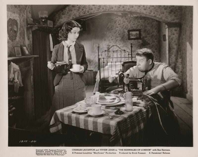 Vivien leigh as libby and charles laughton as charles staggers in 'st martin's lane' npg x139797