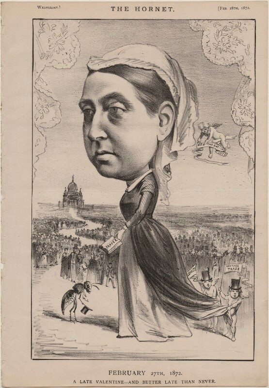 Queen victoria ('february 27th 1872. a late valentine and better late than never') npg d48277