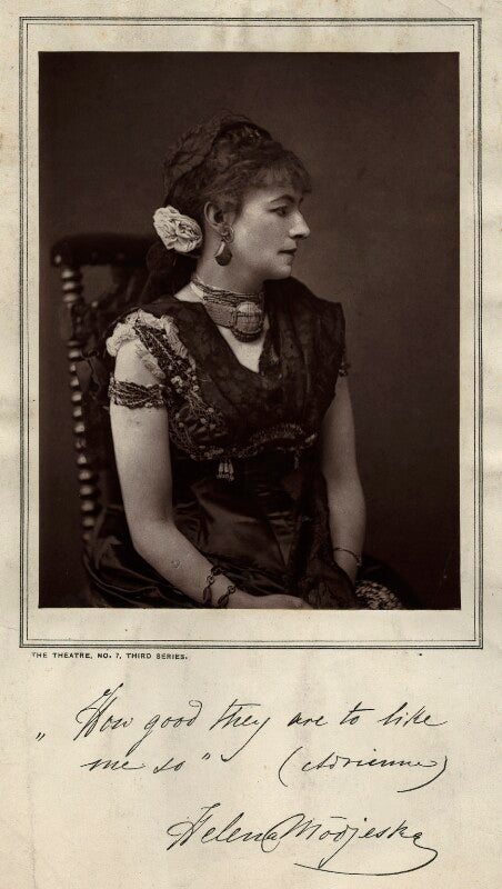 Helena modjeska chlapowska as adrienne in 'adrienne lecouvreur' npg x21364