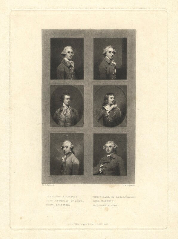 Mezzotint reproductions by samuel william reynolds after six portraits by sir joshua reynolds npg d1237