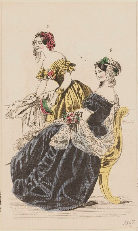 Evening dresses, march 1847 npg d47980