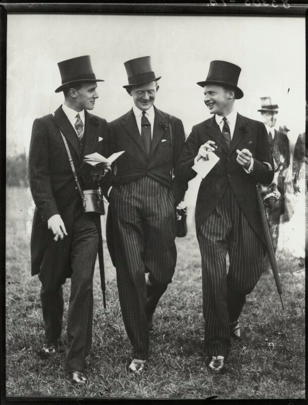 14th earl of westmorland, 7th earl of sefton and unknown man npg x154001