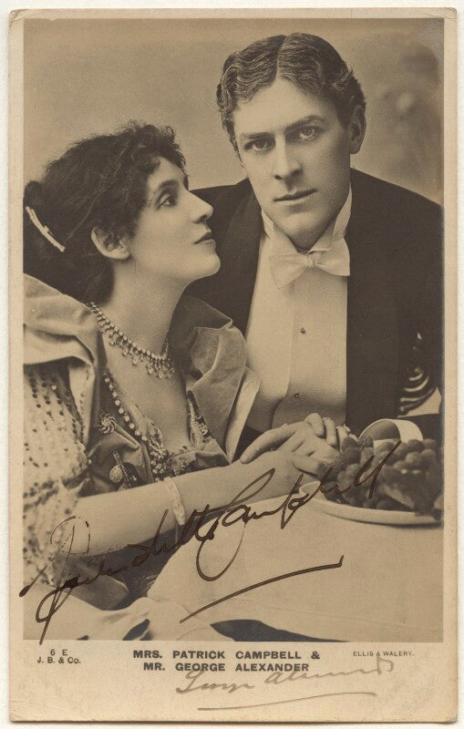 Mrs patrick campbell as paula tanqueray; sir george alexander (george samson) as mr tanqueray in 'the second mrs tanqueray' npg x160487