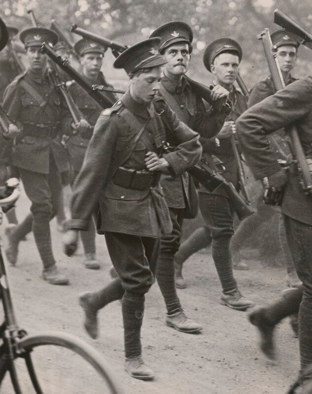 Prince edward, duke of windsor (king edward viii) with other oxford undergraduates as cadets marching to camp npg x196066