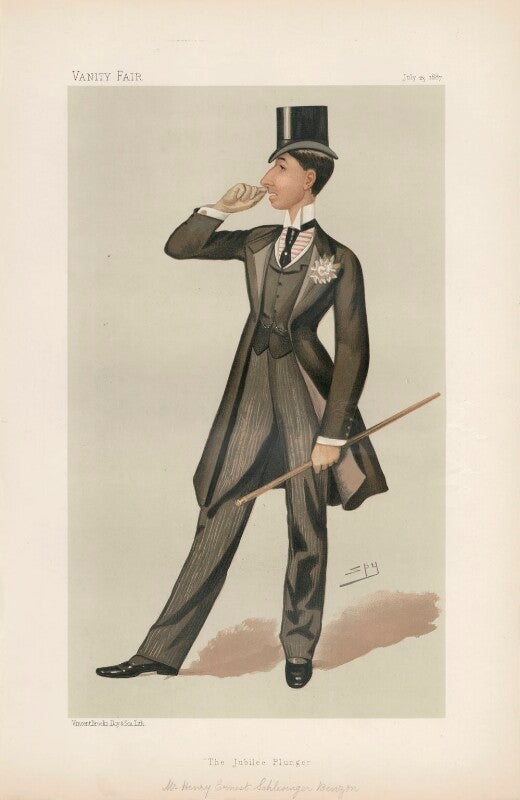 Henry ernest schlesinger benzon ('men of the day. no. 383. "the jubilee plunger."') npg d44342