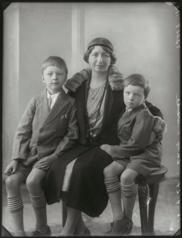 Brian colin laurence; lady sybil laurence (née stopford); desmond roger laurence npg x124749