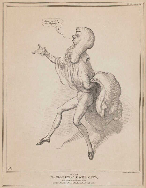 Henry brougham, 1st baron brougham and vaux ('this is not the baron of oakland in the opera of the haunted tower') npg d41073