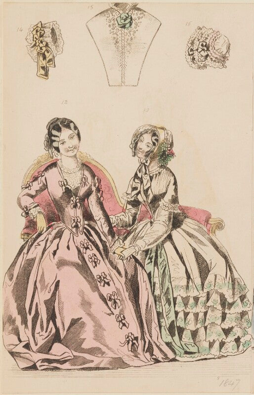 Demi toilette and morning visiting dress, june 1847 npg d47973