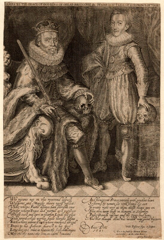 King james i of england and vi of scotland; henry, prince of wales npg d10608