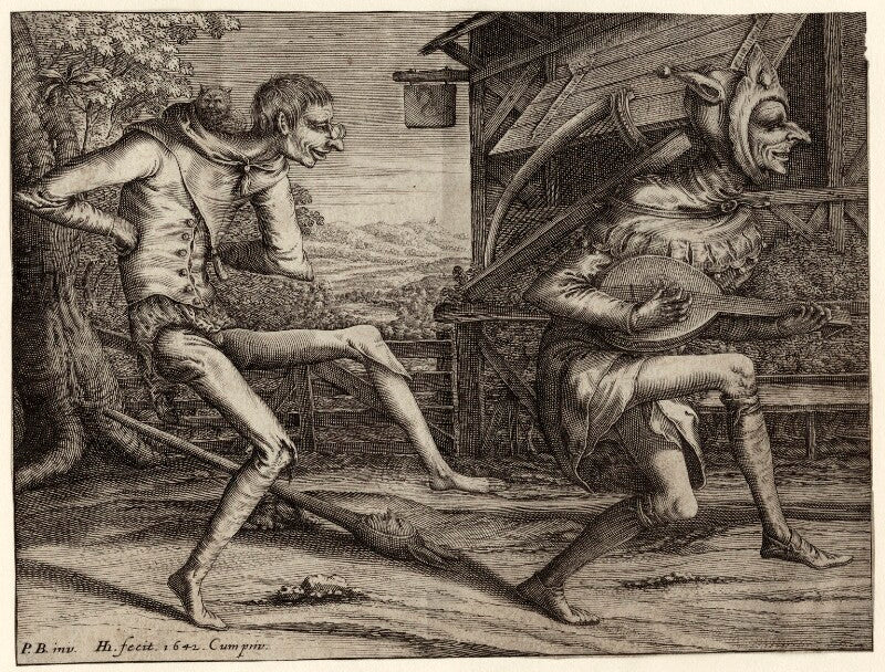 Two unknown dancing figures npg d28069