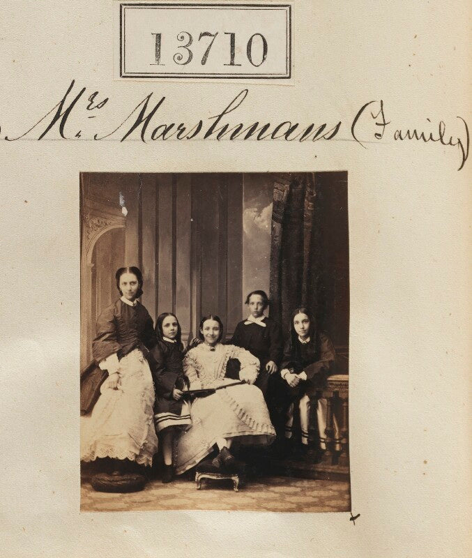 Unknown children ('mrs marshman's family') npg ax63341