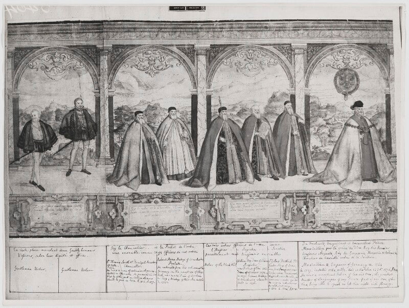 Procession of the knights of the garter (sheet 2) npg d31854