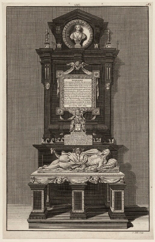 Monument to francis cottington, 1st baron cottington and anne cottington (née meredith), lady cottington npg d26485