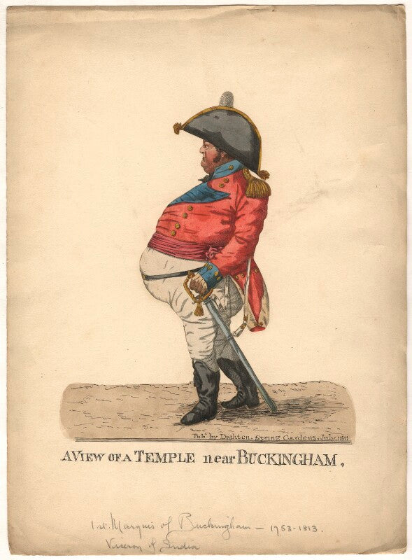 'a view of a temple near buckingham' npg d13478