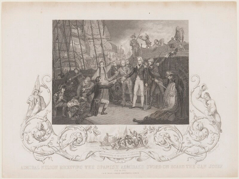 Horatio nelson ('admiral nelson receiving the spanish admiral's sword on board the san josef') npg d17805