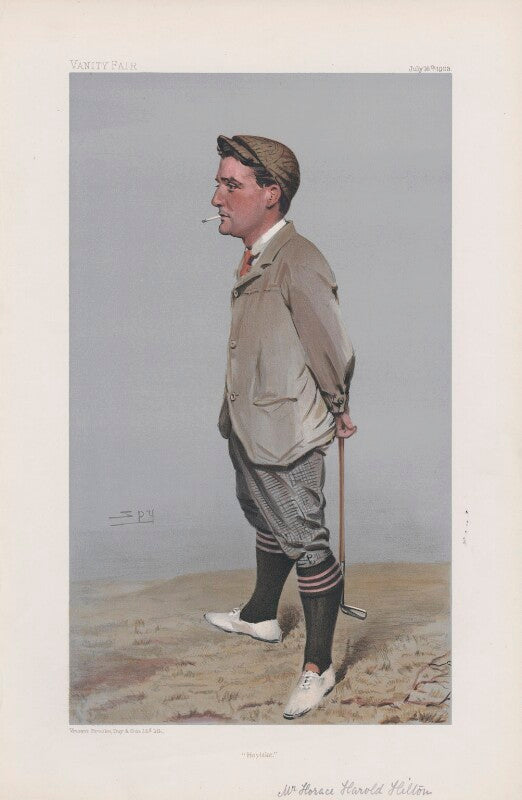 Harold horsfall hilton ('men of the day. no. 886. "hoylake."') npg d45179